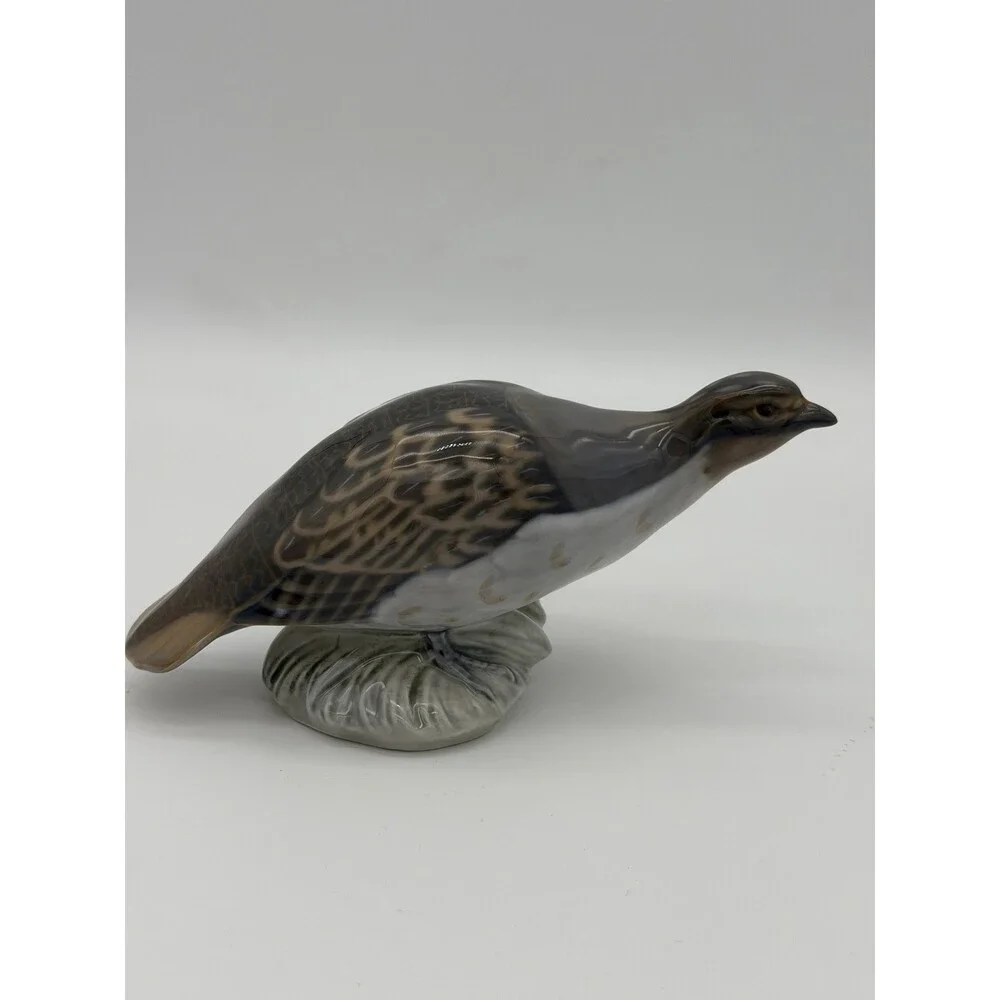 Royal Copenhagen Partridge Bird Porcelain Denmark Signed Peter Herold Figurine